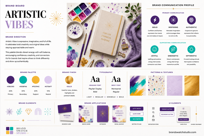 Artistic Vibes Brand Swatch