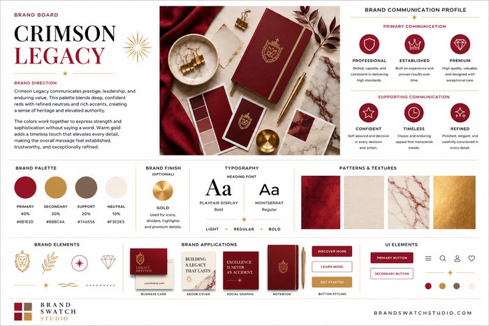 Crimson Legacy Brand Swatch