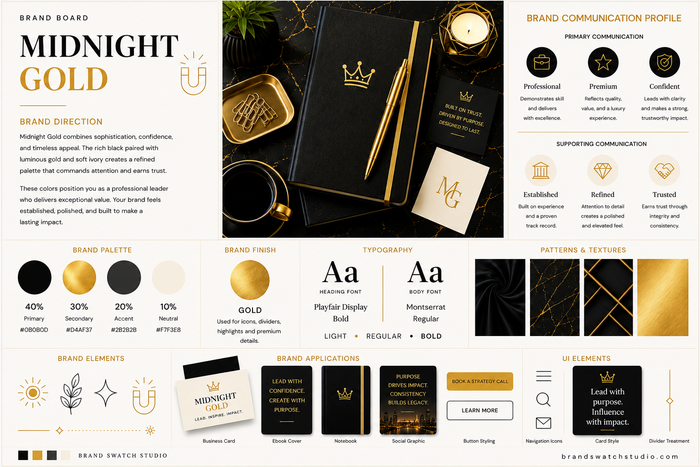 Midnight Gold Brand Swatch