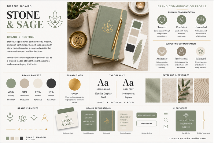 Stone and Sage Brand Swatch